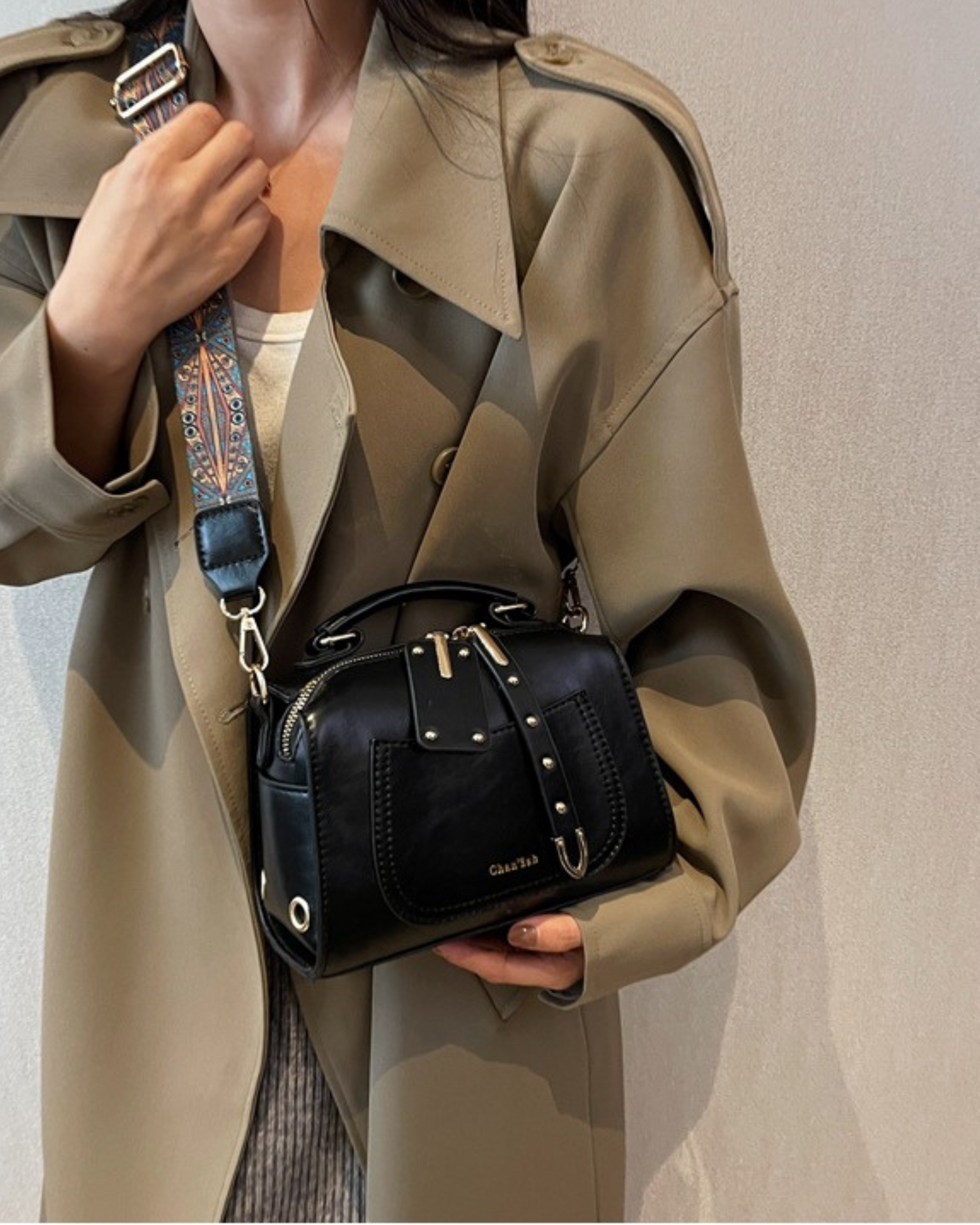 Bohem Desenli Ayarlanabilir Askı El & Omuz Çantası