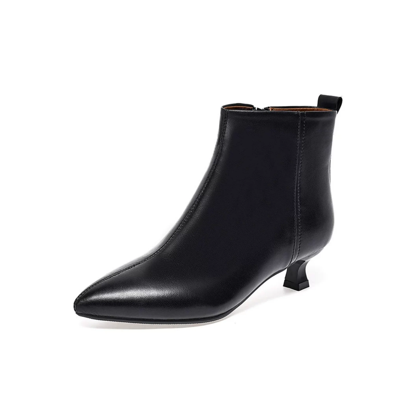 Élantra – Hakiki Deri Sivri Burun İnce Topuklu Kısa Bot