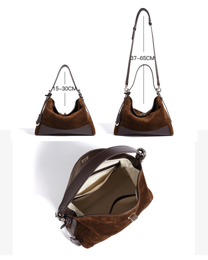 Bamby Süet Dana Derisi Kadın Çanta – Zamansız Şıklık & Çok Yönlü Kullanım