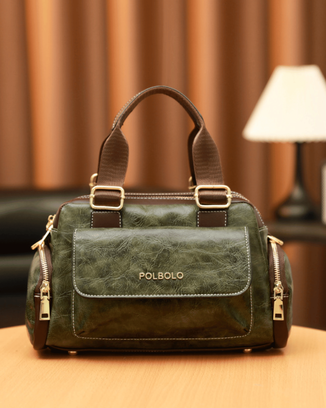 Polbolo Vintage Görünümlü Çok Bölmeli El & Omuz Çantası | Geniş ve Fonksiyonel Tasarım
