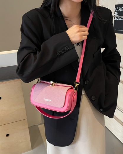 Retro II Renkli Kumaş Kapaklı Crossbody Çanta | Şık ve İşlevsel Tasarım