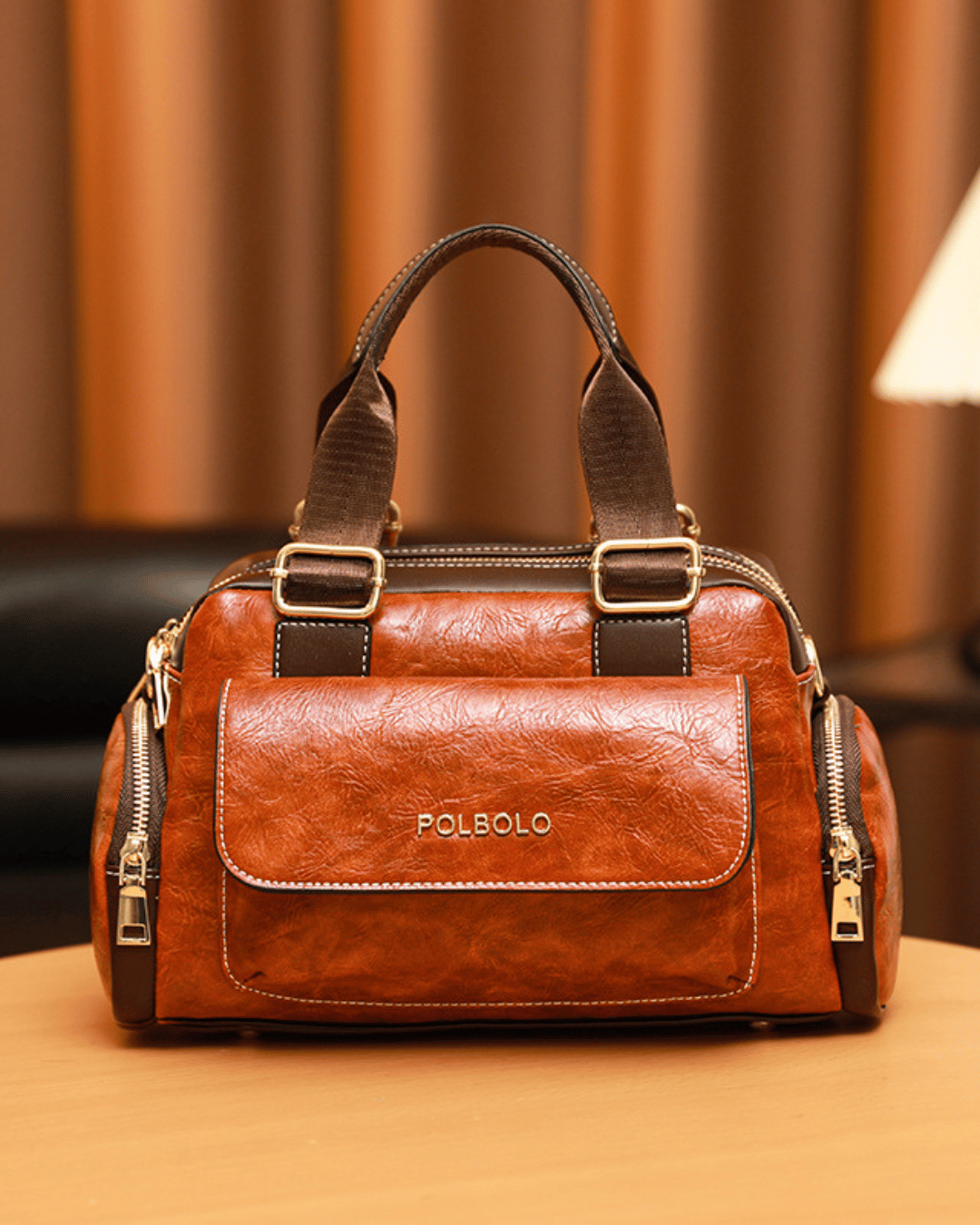 Polbolo Vintage Görünümlü Çok Bölmeli El & Omuz Çantası | Geniş ve Fonksiyonel Tasarım