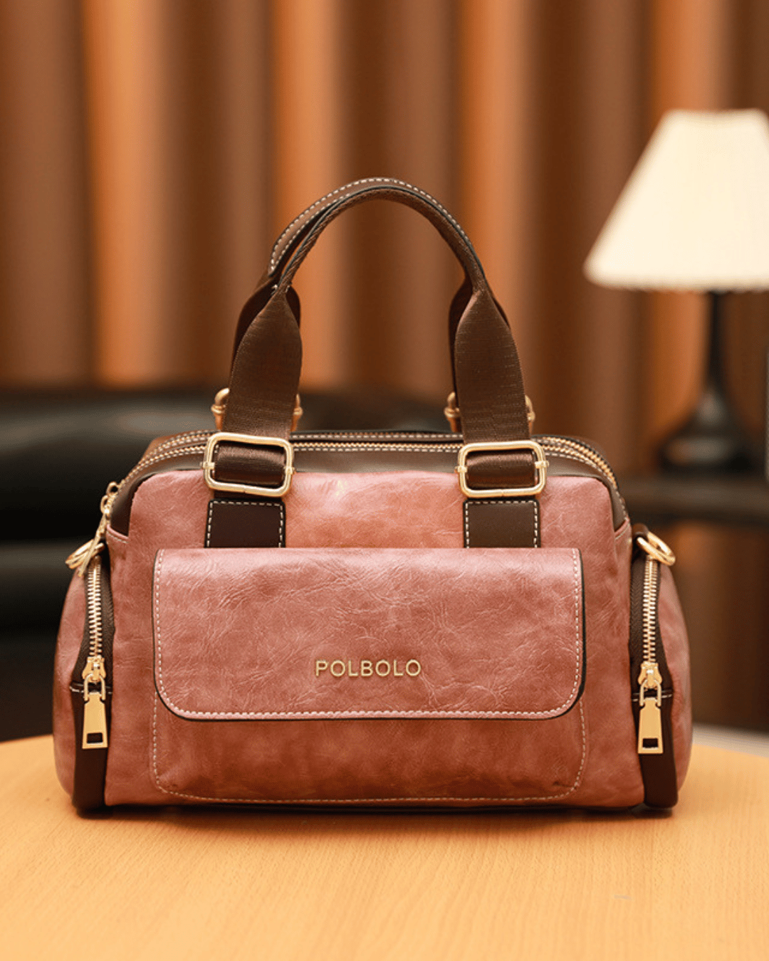 Polbolo Vintage Görünümlü Çok Bölmeli El & Omuz Çantası | Geniş ve Fonksiyonel Tasarım
