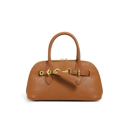 Aurora – Hakiki Deri Retro Shell Çanta