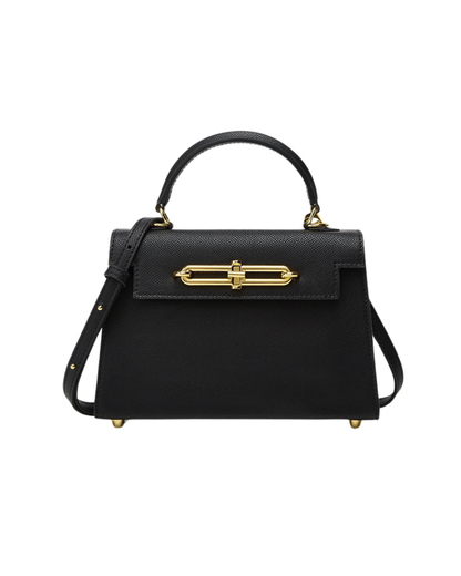 Saffiano Deri Mini El & Omuz Çantası  – Zincirli & Ayarlanabilir Askı