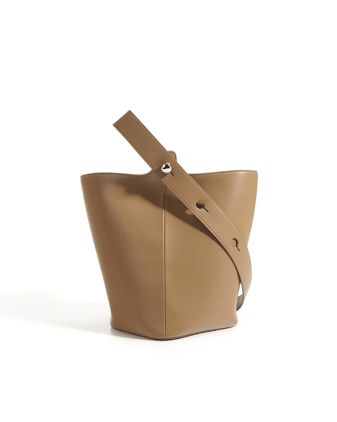 Nimbus – Şık Düğmeli Deri Bucket Çanta