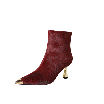 Leontara – Leopar Desenli At Kuyruğu Derisi Topuklu Bot