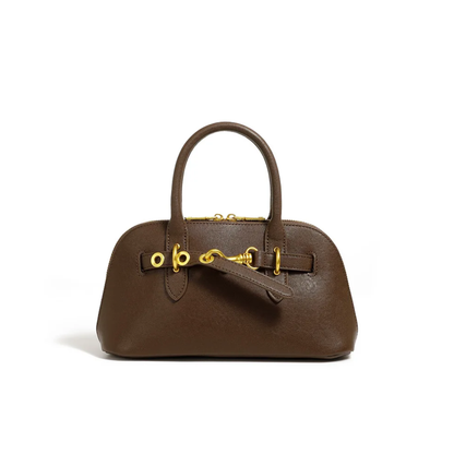 Aurora – Hakiki Deri Retro Shell Çanta