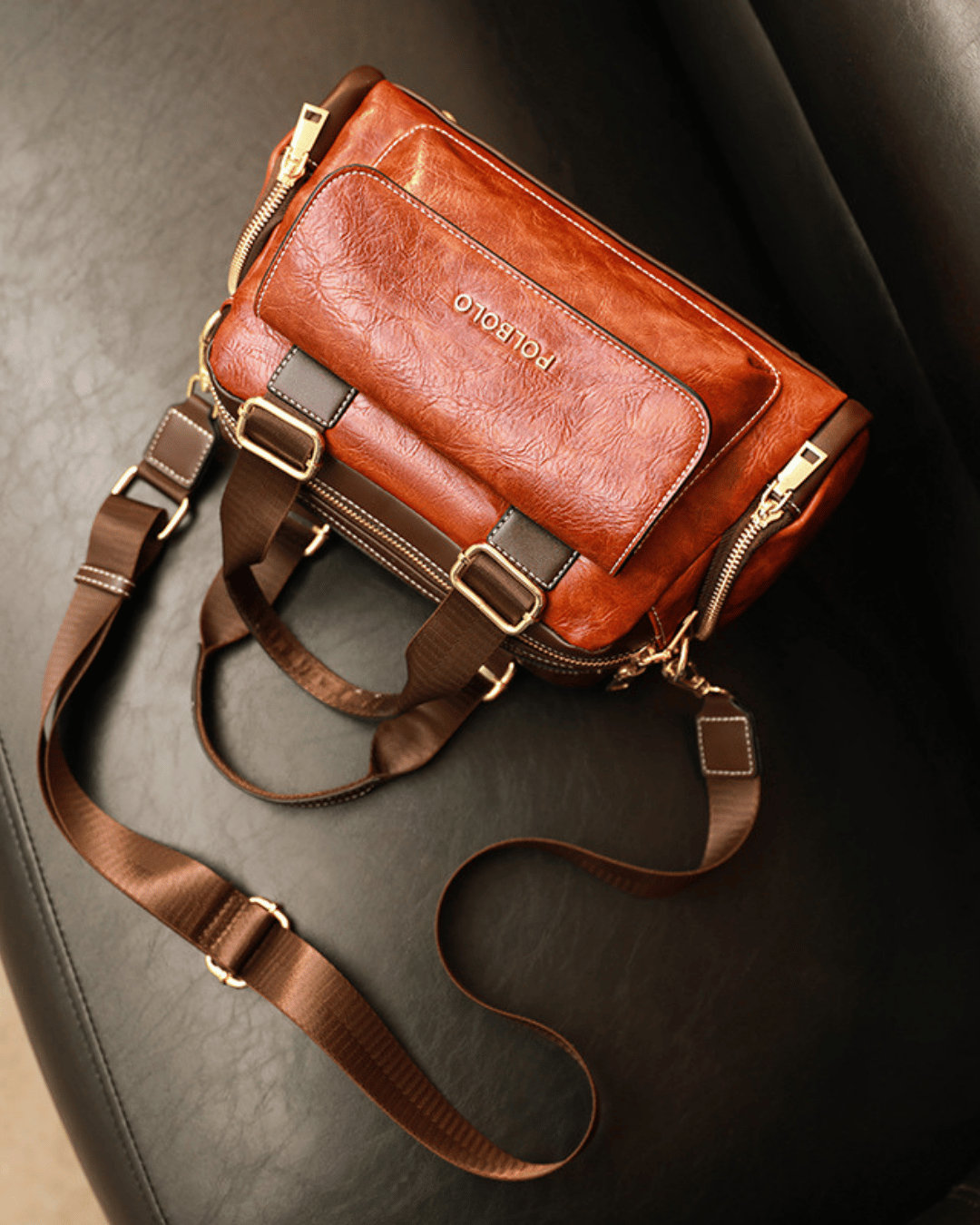 Polbolo Vintage Görünümlü Çok Bölmeli El & Omuz Çantası | Geniş ve Fonksiyonel Tasarım