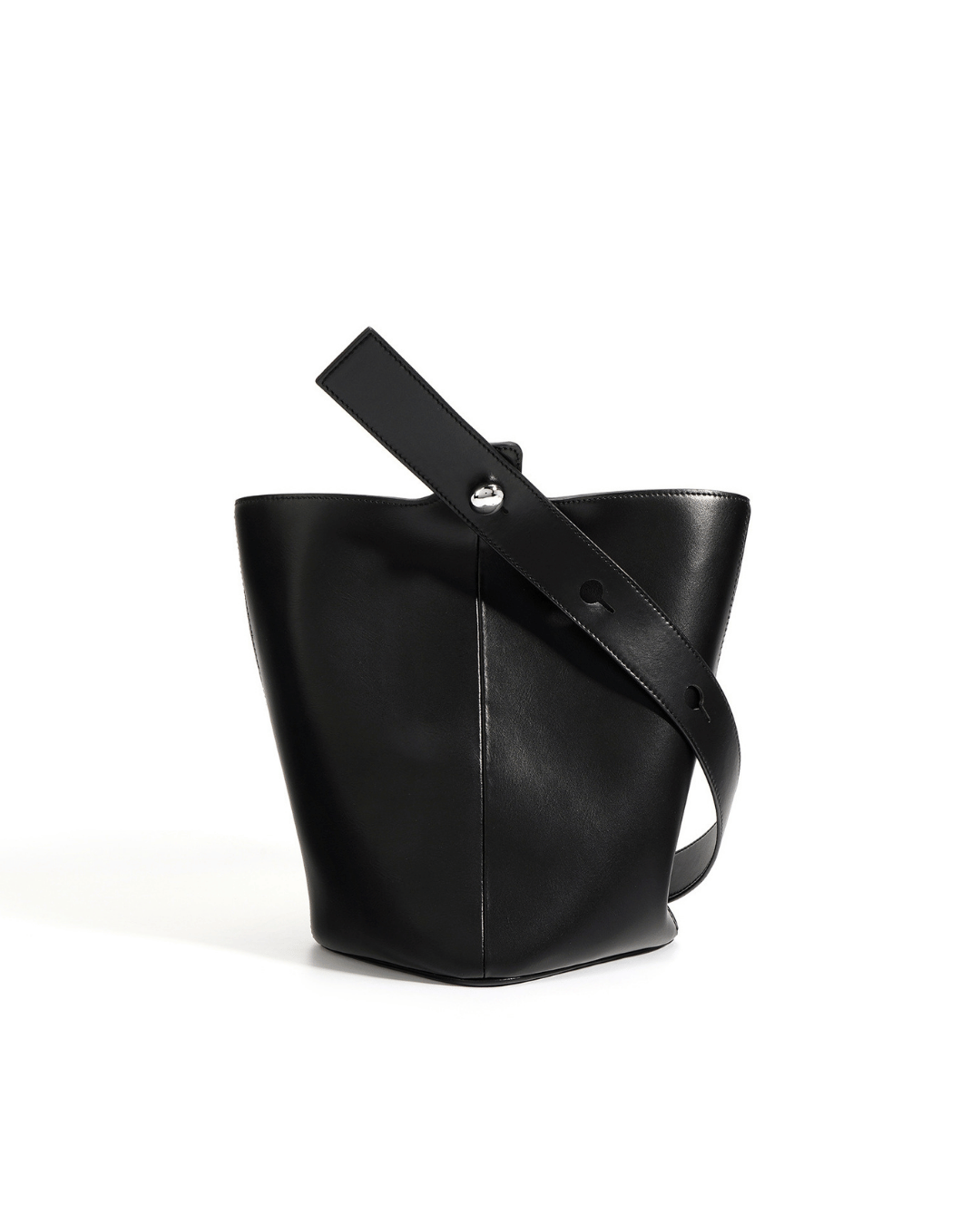 Nimbus – Şık Düğmeli Deri Bucket Çanta