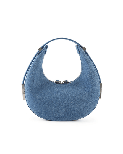 HalfMoon Formlu Deri/Süet Çanta | Modern ve Göz Alıcı Tasarım