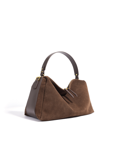 Sinced Süet Lüks Deri Çanta – Geniş Hacimli, Minimalist Tasarım, Fermuarlı Model