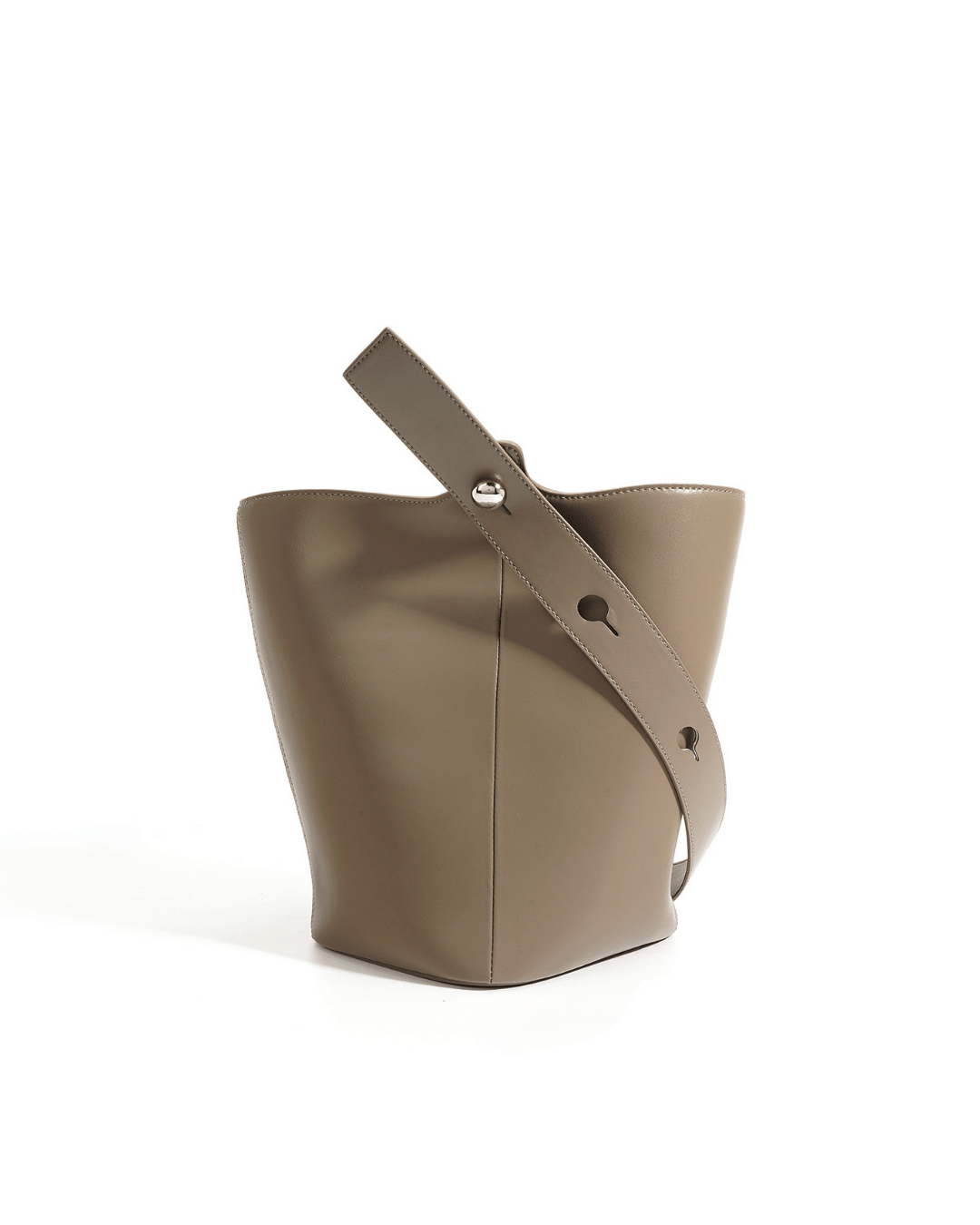 Nimbus – Şık Düğmeli Deri Bucket Çanta