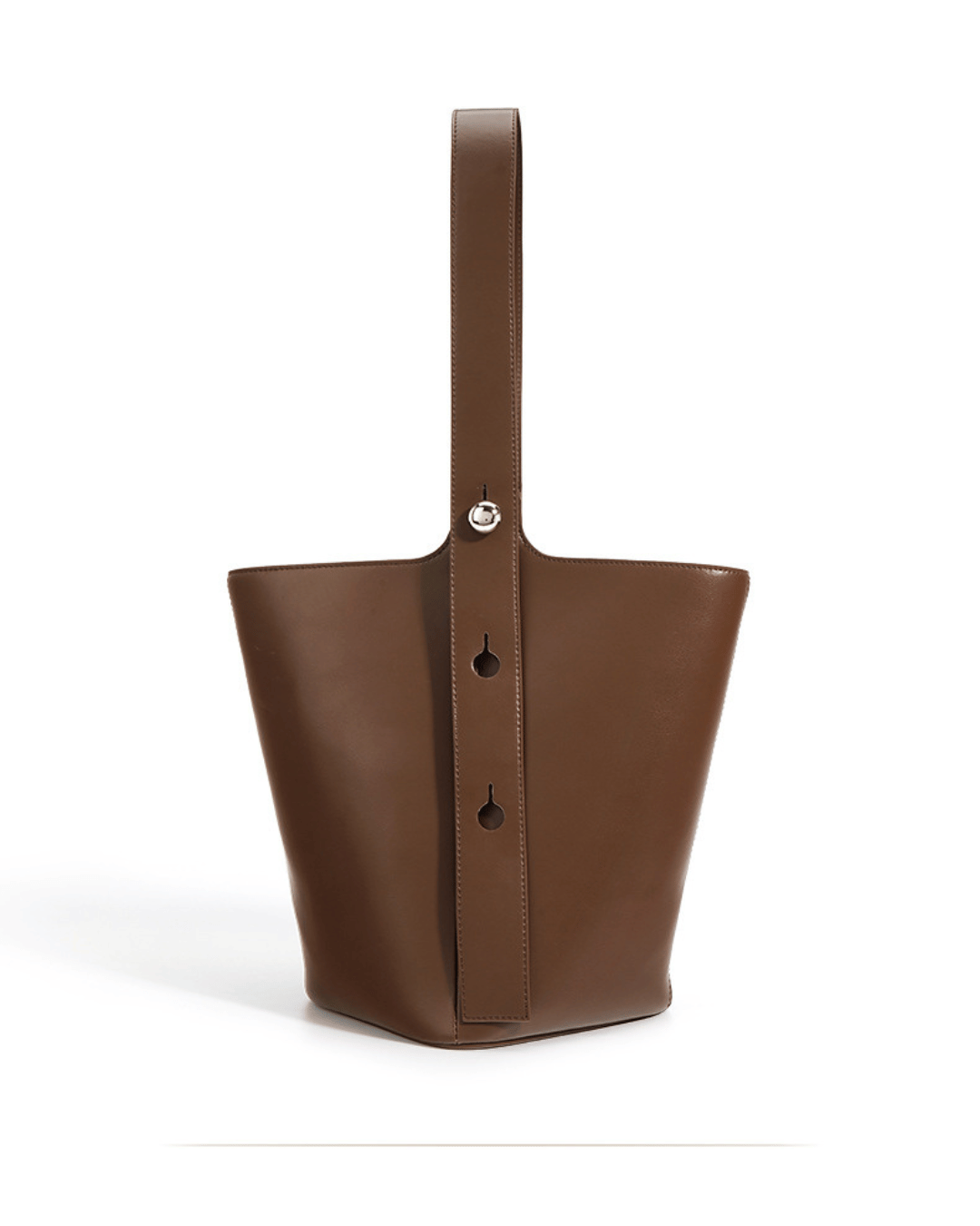 Nimbus – Şık Düğmeli Deri Bucket Çanta