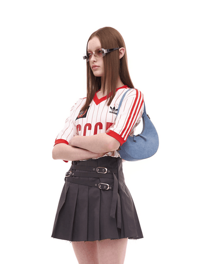 HalfMoon Formlu Deri/Süet Çanta | Modern ve Göz Alıcı Tasarım