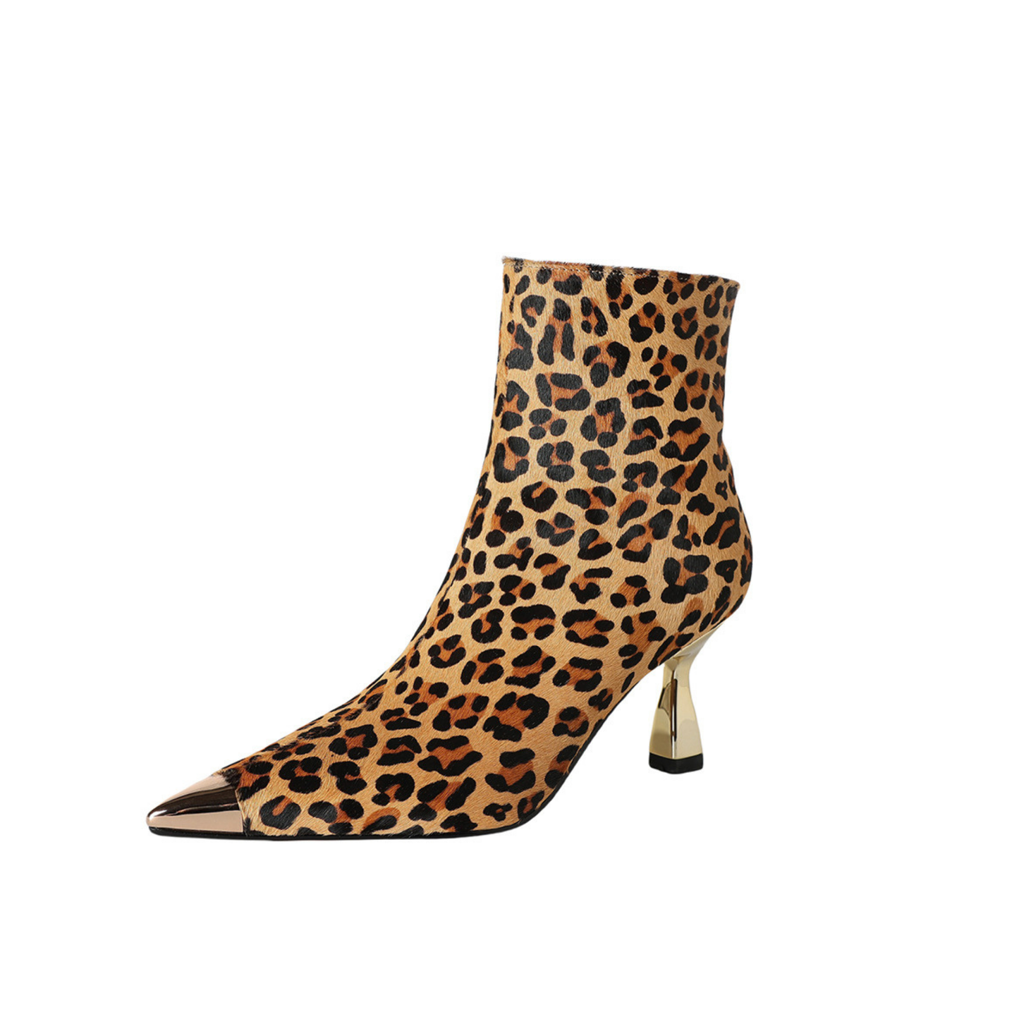 Leontara – Leopar Desenli At Kuyruğu Derisi Topuklu Bot